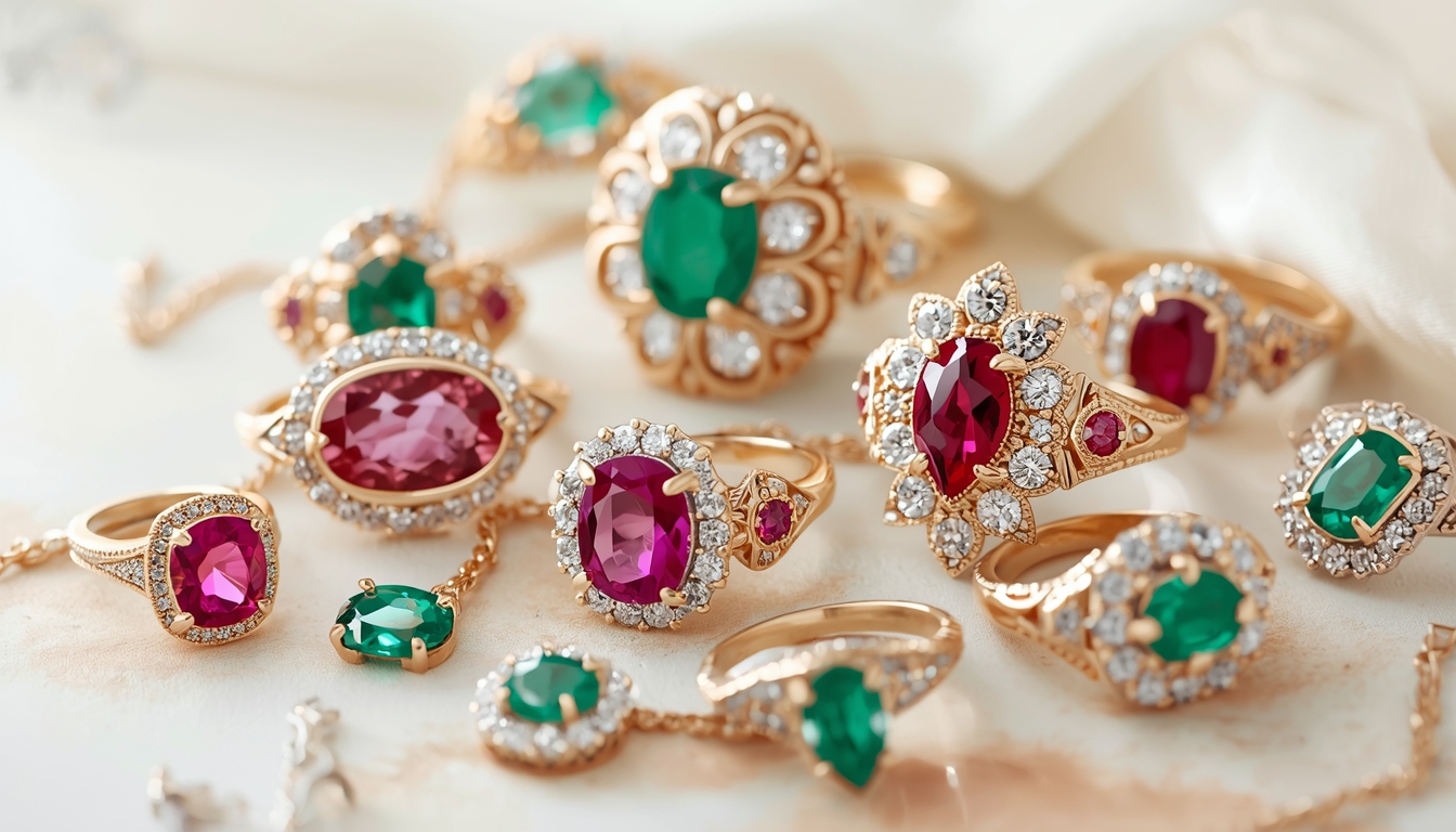 Bespoke handmade jewelry with precious stones